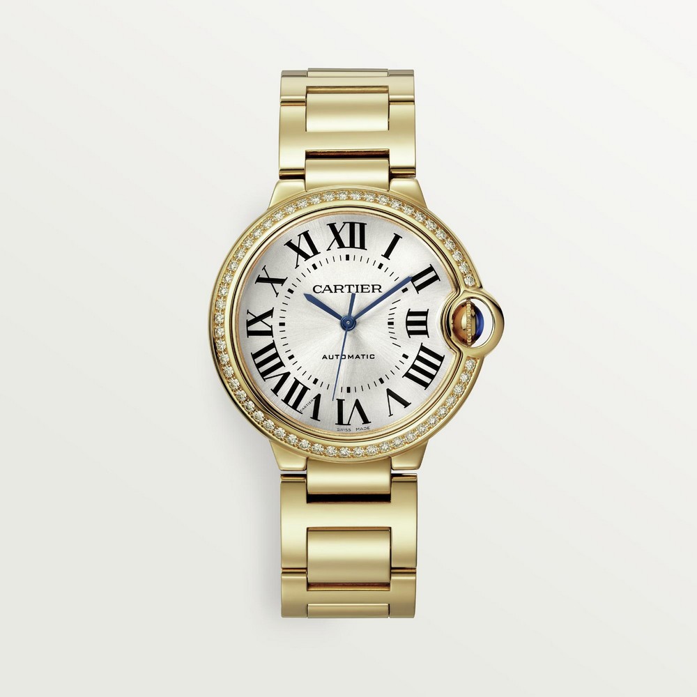 Đồng Hồ Cartier Ballon Bleu De Cartier Watch 36mm Nữ Vàng Trắng